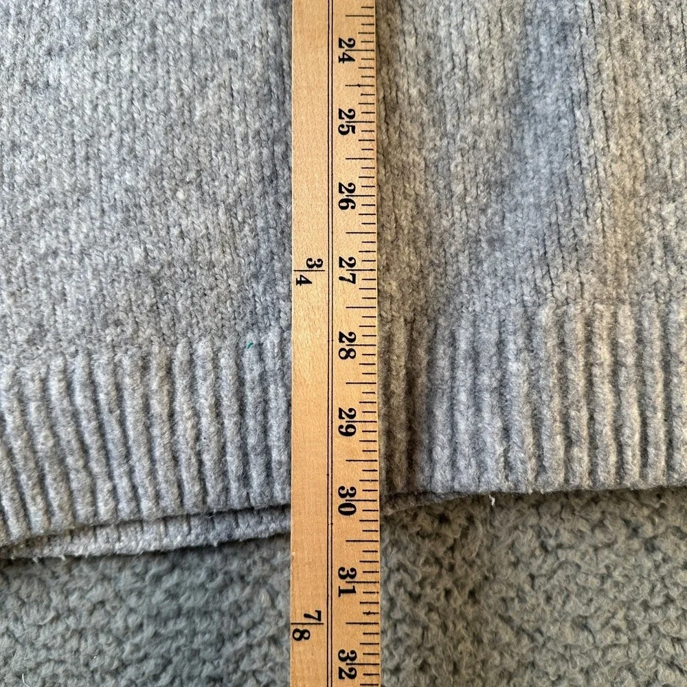 Abercrombie‎ Fitch Cardigan Mens XXL Tall Gray VNeck Button Front Pocket Knit